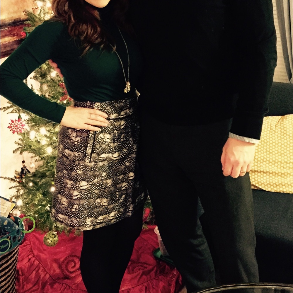 JCrew mini 100% polyester fully lined skirt